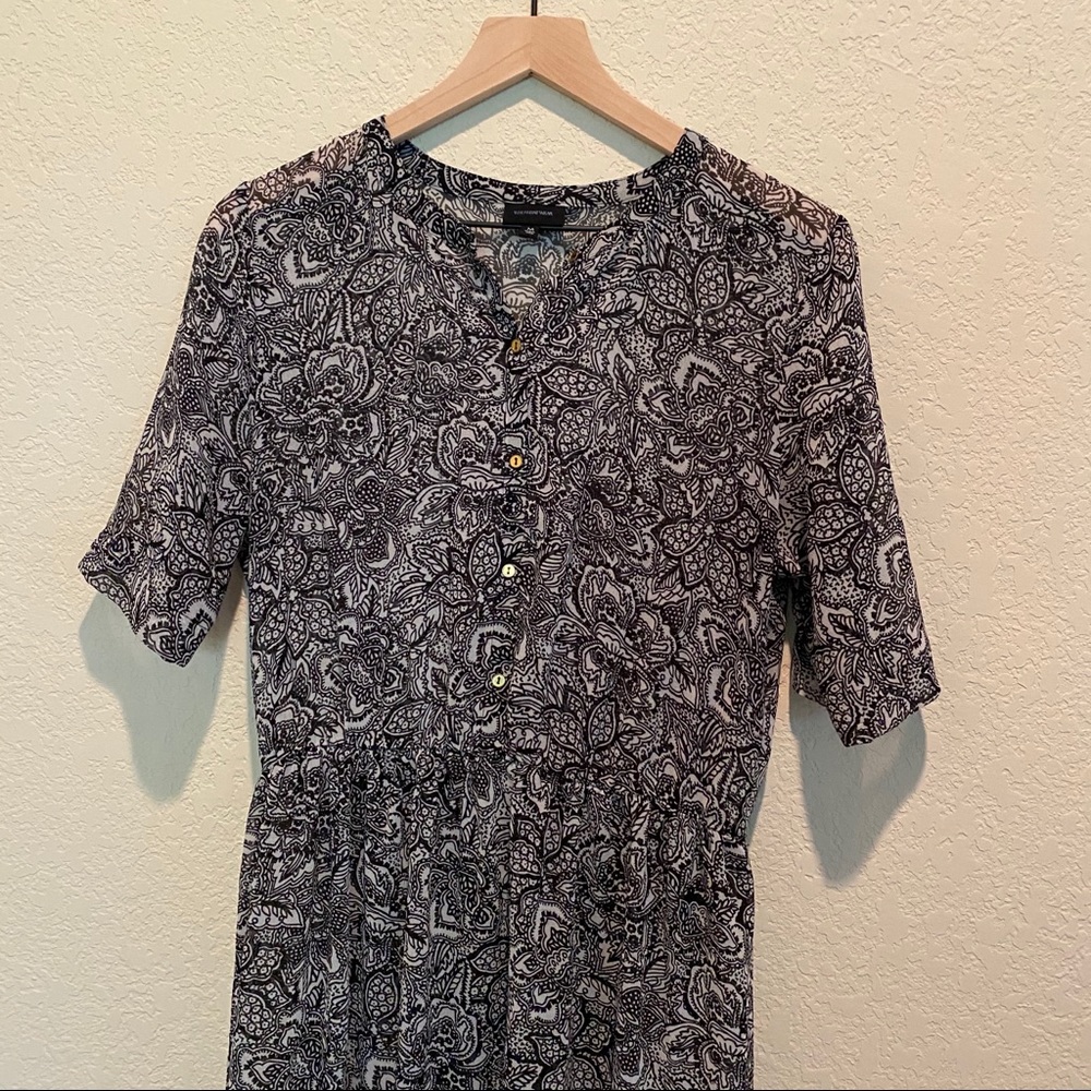 *Final Price* Black/white paisley dress - unlined